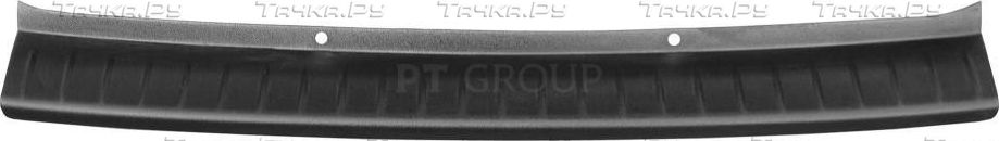 Накладка PT Group на задний бампер (черное тиснение) (ABS) для Lada Granta лифтбек 2014-2018. Артикул LGR111303