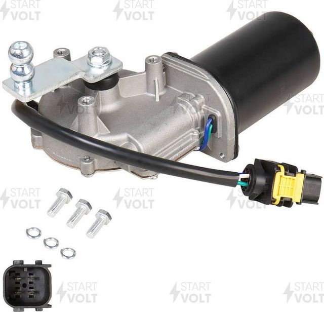 Мотор стеклоочистителя (моторчик дворников) StartVOLT передний для Mercedes-Benz Actros MP4 2011-2019. Артикул VWF 1502