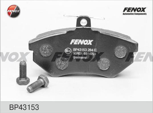 Тормозные колодки Fenox. Артикул BP43153