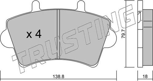 Тормозные колодки Trusting. Артикул 561.0