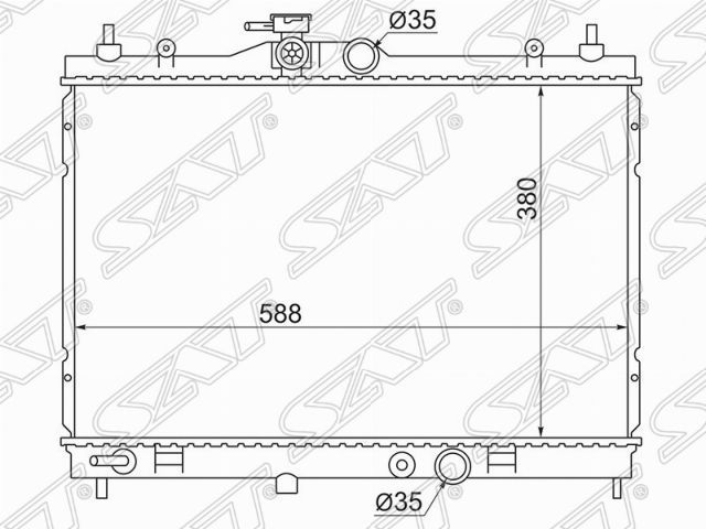 Радиатор NISSAN SENTRA 14-BLUEBIRD SYLPHYWINGROA (SAT). Артикул NS0001G11