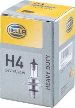 H4 24V- 75/70W (P43t) Hella HEAVY DUTY. Артикул 8GJ 002 525-251