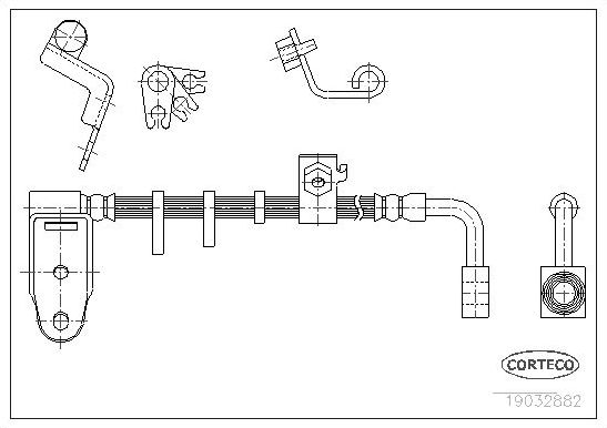 Тормозной шланг Corteco. Артикул 19032882