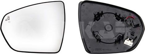 Зеркальное стекло бокового зеркала Alkar левое для Peugeot 5008 II 2016-2026. Артикул 6427882