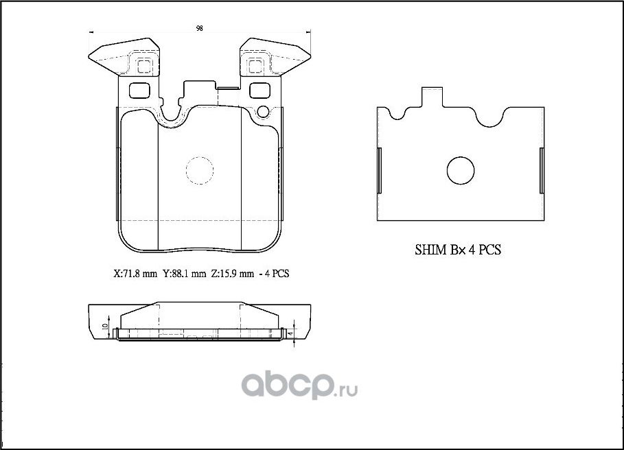 Колодки тормозные (Avantech). Артикул AV221