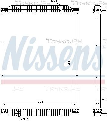 Радиатор охлаждения двигателя Nissens. Артикул 61448