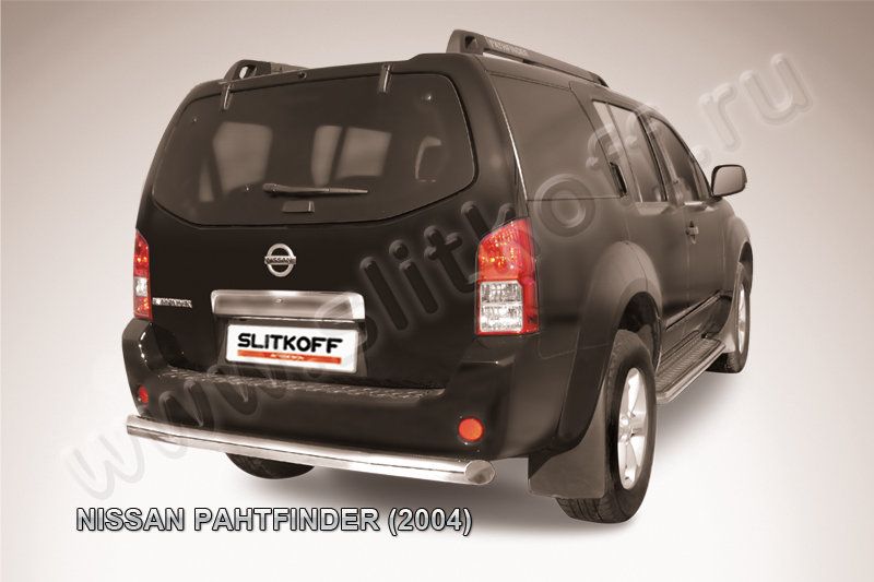 Защита Slitkoff заднего бампера d76 для Nissan Pathfinder R51 2004-2010. Артикул NIP011