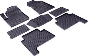 Коврики резиновые Seintex с узором сетка для салона Nissan Patrol Y62 2010-2025. Артикул 84890