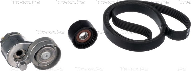 Приводной ремень поликлиновой с роликами (комплект) Gates Micro-V® Kit для Renault Laguna II 2001-2007. Артикул K017PK1793