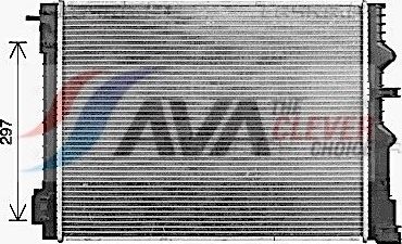 Радиатор охлаждения двигателя AVA. Артикул RT2667