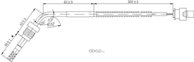 Датчик температуры выхлопных газов Mercedes A (W176) 180 CDI/ Mercedes C (W204) 220 CDI (Magtechnic). Артикул mag0046og