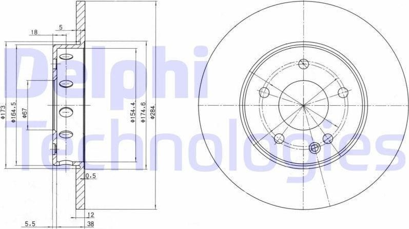 Тормозной диск Delphi. Артикул BG2769