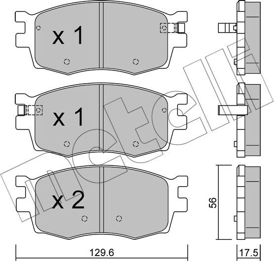 Тормозные колодки Metelli. Артикул 22-0724-0