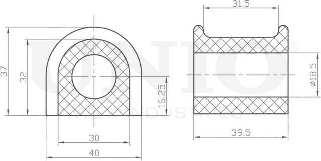Втулка стабилизатора (Unio). Артикул RMP-10259