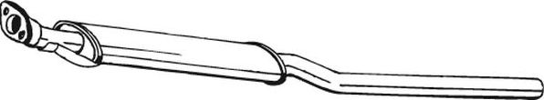 Глушитель (средняя часть) Bosal (Бельгия). Артикул 228-217