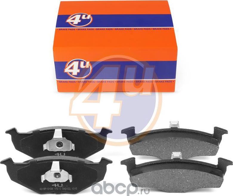 КОЛОДКИ ПЕР SEAT CORDOBA (6K1, 6K2) 133 (133A) TOLEDO I (1L2) GOLF III (1H1) GOL (4U). Артикул 4UBP0108