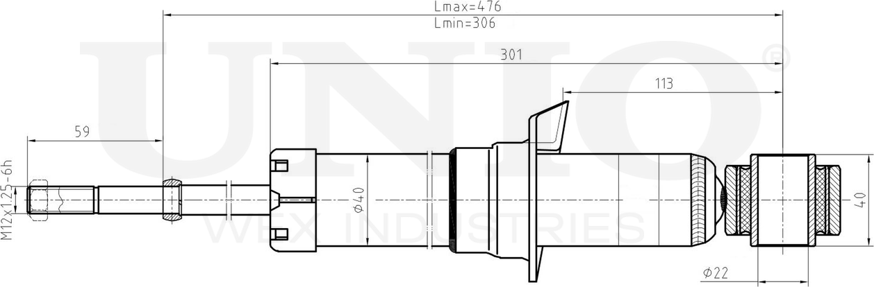 Амортизатор подвески (Unio). Артикул SAB-10544