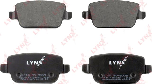 Тормозные колодки LYNXauto задние для Land Rover Freelander II 2006-2014. Артикул BD-3005