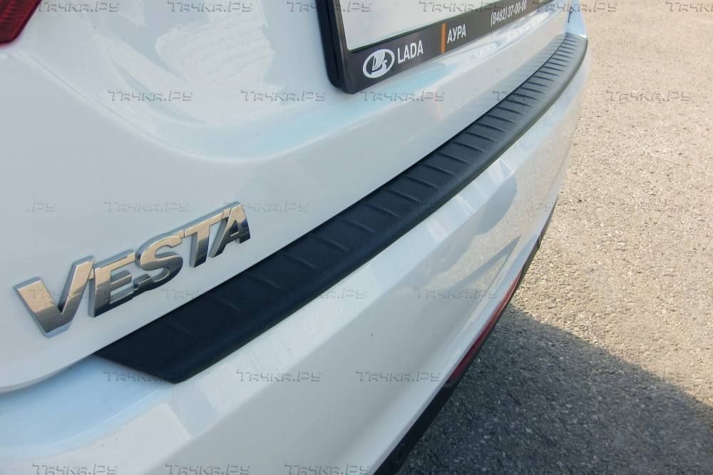Накладка PT Group на задний бампер (ABS) для Lada Vesta седан, универсал 2015-2026. Артикул 01400402