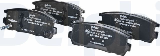 Тормозные колодки Delphi (Low-Metallic). Артикул LP1988
