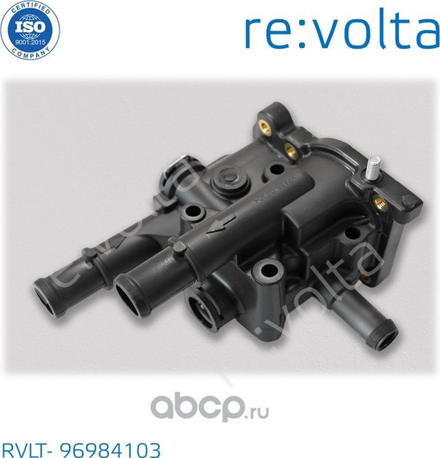 Корпус термостата OPEL ASTRA H/ VECTRA C (БЕЗ ТЕРМОСТАТА / ПЛАСТИК) (Revolta). Артикул RVLT96984103