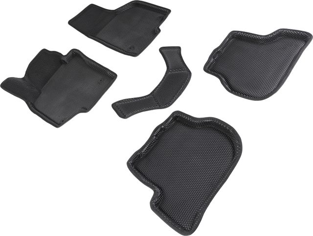Коврики Seintex 3D EVA Соты для салона Skoda Octavia A5 2008-2013 ЧЕРНЫЕ. Артикул 95258