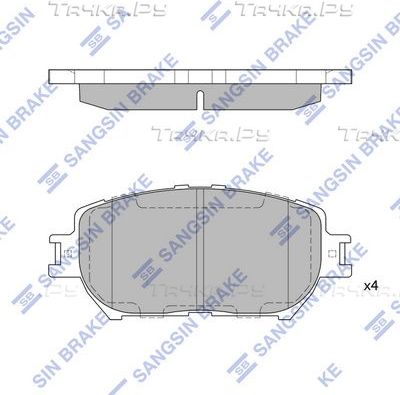 Тормозные колодки Sangsin Hi-Q передние для Lexus GS III 2005-2011. Артикул SP2037