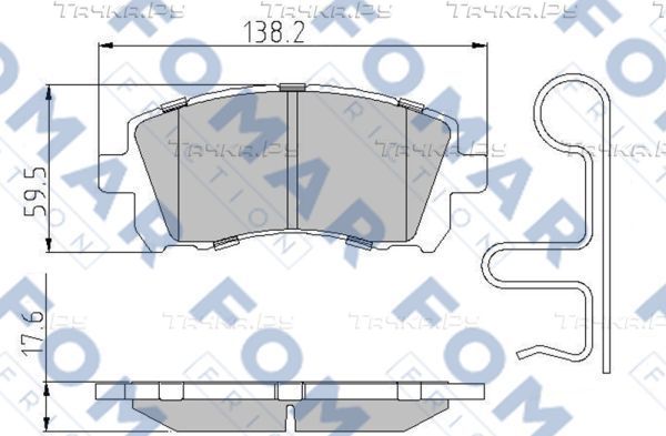 Тормозные колодки Fomar передние для Subaru Legacy II 1996-1999. Артикул FO 994581