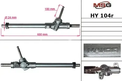 Рейка рулевая без гур восстанов Hyundai Getz 02-Hyundai I20 08 (MSG). Артикул HY104R
