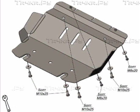Защита алюминиевая Alfeco для радиатора Tank 300 4WD 2023-2026. Артикул ALF.66.01al