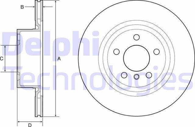 Тормозной диск Delphi. Артикул BG4644C