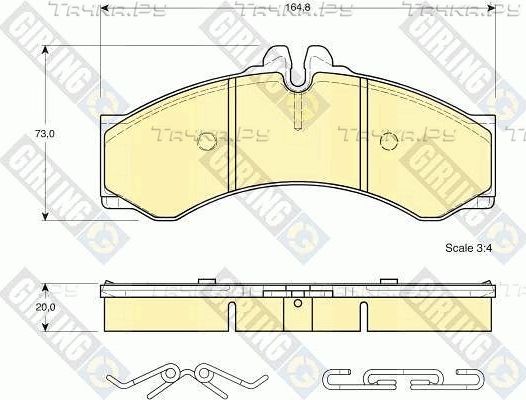 Тормозные колодки Girling передние/задние для Volkswagen LT II 1996-2006. Артикул 6112889