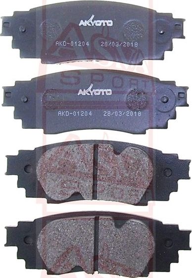 Тормозные колодки Akyoto Packing AKYOTO. Артикул AKD-01204