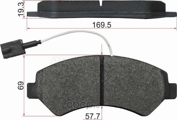 Колодки тормозные перед PEUGEOT BOXER 06-FIAT DUC (SAT). Артикул ST425375CR