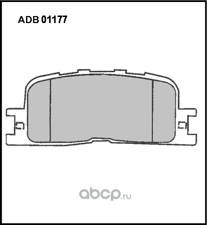 Колодки тормозные TOYOTA Camry (11.01-) задние (4шт.) ALLIED NIPPON. Артикул ADB01177