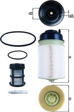 Топливный фильтр Mahle для Mercedes-Benz Arocs 2013-2026. Артикул KX 400KIT