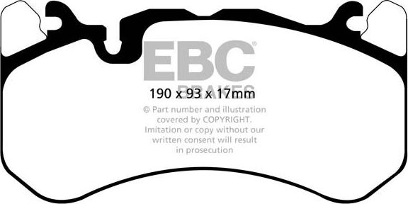 Тормозные колодки EBC Brakes. Артикул DP52081NDX