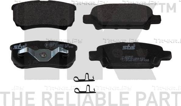 Тормозные колодки NK задние для Mitsubishi Lancer IX 2003-2011. Артикул 223027