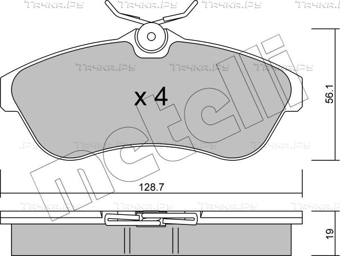 Тормозные колодки Metelli передние для Citroen C2 2003-2010. Артикул 22-0329-0