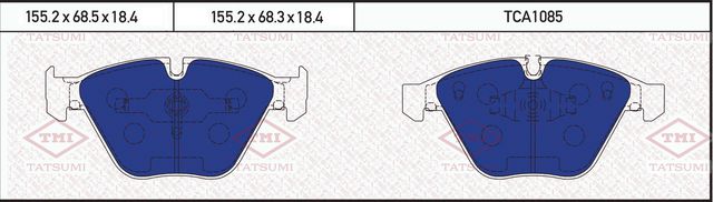 Колодки тормозные BMW 3 (E90/93) / 5 (E65/66) / 6 (E63/64) / 7 (E65/66) 04- пере (Tatsumi). Артикул TCA1085