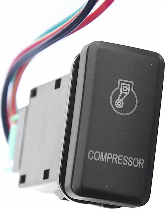 Кнопка РИФ включения/выключения COMPRESSOR 40x20 с белой подсветкой для Toyota 4Runner 1995-2002. Артикул RIF22-1-1104904