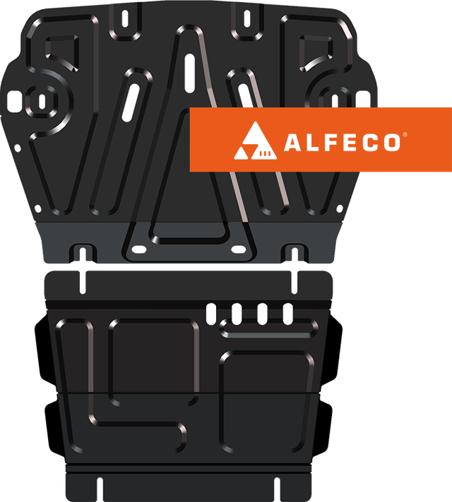 Защита Alfeco для картера и редуктора переднего моста Jac T9 2024-2026. Артикул ALF.56.29