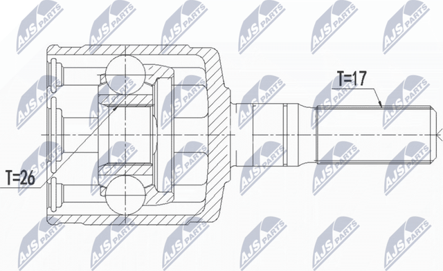 Шрус внутренний (граната) NTY. Артикул NPW-IS-006
