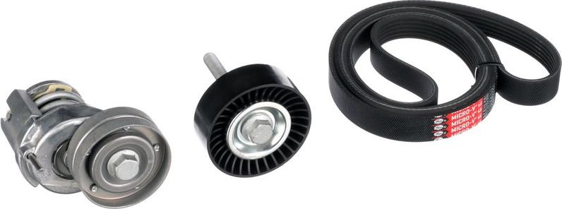 Приводной ремень поликлиновой с роликами (комплект) Gates Micro-V® Kit. Артикул K076PK1735