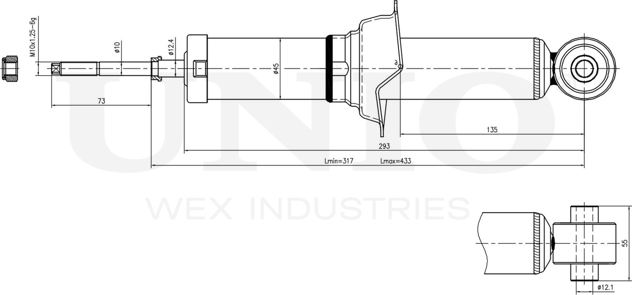 Амортизатор подвески (Unio). Артикул SAB-10757
