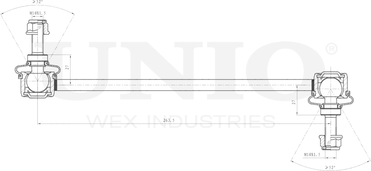 Тяга/стойка стабилизатора (Unio). Артикул SSP-50256