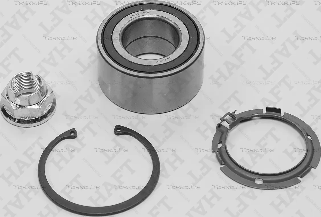 Подшипник ступицы колеса передний RENAULT Logan/Sandero/Megane/Clio 2002 (Haft). Артикул LV0259