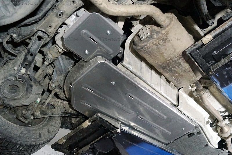 Защита алюминиевая ТСС (4 мм) для бака Toyota Highlander IV (XU70) 2019-2026. Артикул ZKTCC00474