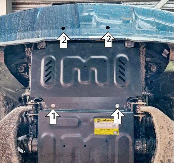 Защита Мотодор для радиатора Foton Tunland V9 2024-2026. Артикул 77507