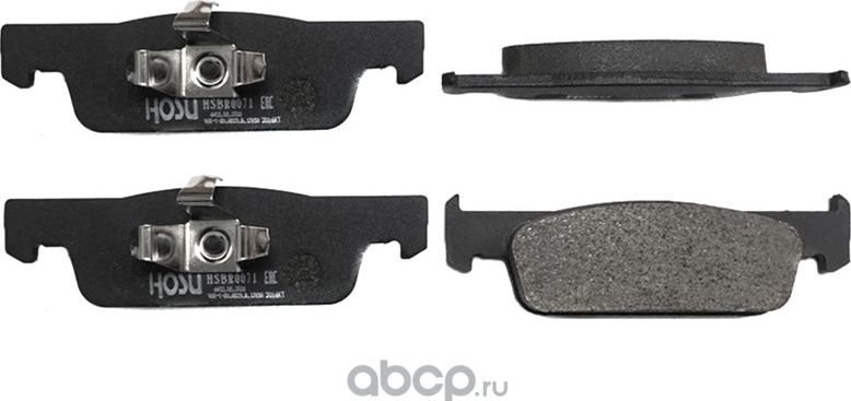 Колодки тормозные перед RENAULT LOGAN 14-/CLIO 12-/SMART 14 (Hosu). Артикул HSBR0071
